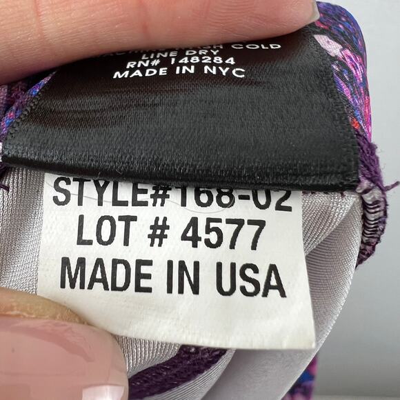 TEREZ x Peloton Purple Sequin Leggings Speckles High Waist Waistband Pull On M - Picture 10 of 10